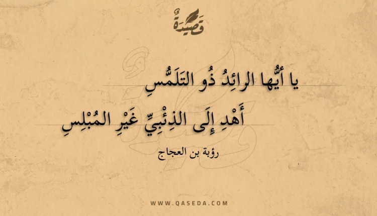 قصيدة يا أيها الرائد ذو التلمس