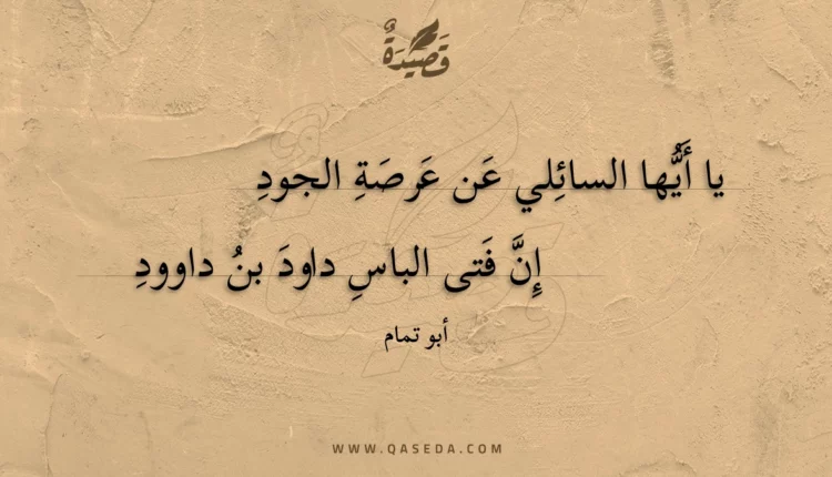 قصيدة يا أيها السائلي عن عرصة الجود