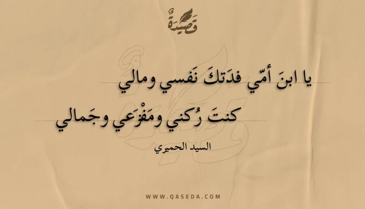 قصيدة يا ابن أمي فدتك نفسي ومالي