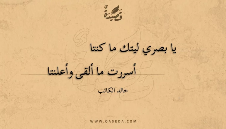 قصيدة يا بصري ليتك ما كنتا