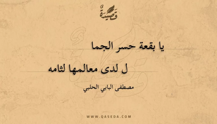 قصيدة يا بقعة حسر الجمال