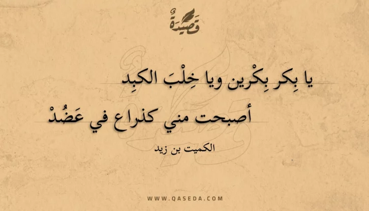 قصيدة يا بكر بكرين ويا خلب الكبد