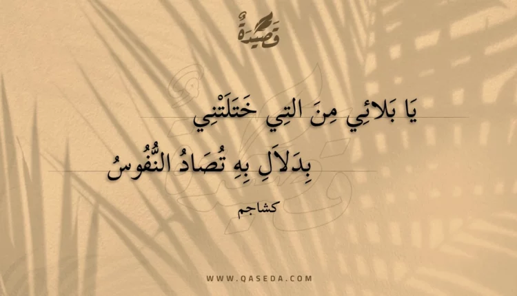 قصيدة يا بلائي من التي ختلتني