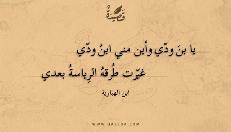 قصيدة يا بن ودي وأين مني ابن ودي