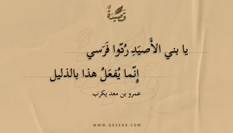 قصيدة يا بني الأصيد ردوا فرسي