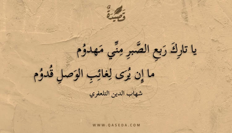 قصيدة يا تارك ربع الصبر مني مهدوم