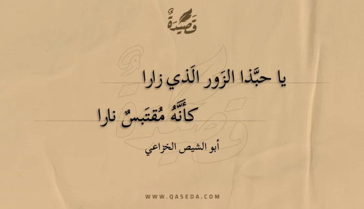 قصيدة يا حبذا الزور الذي زارا