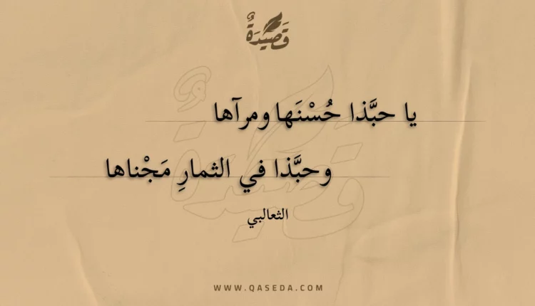 قصيدة يا حبذا حسنها ومرآها