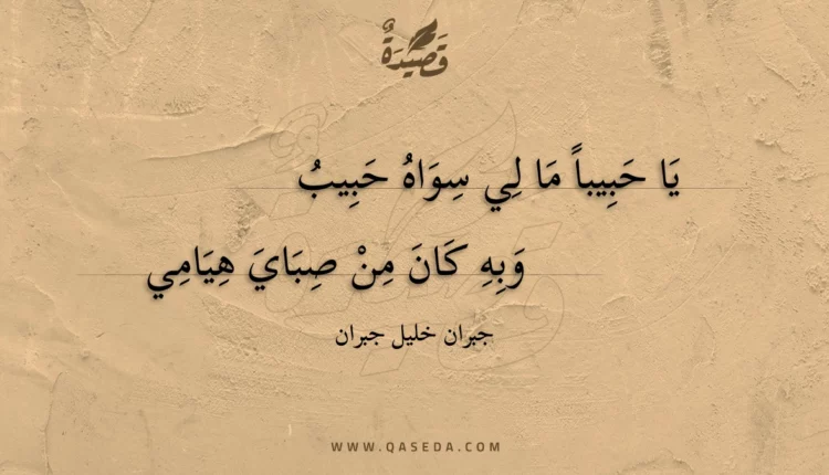 قصيدة يا حبيباً ما لي سواه حبيب