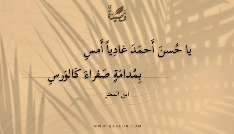 قصيدة يا حسن أحمد غاديا أمس