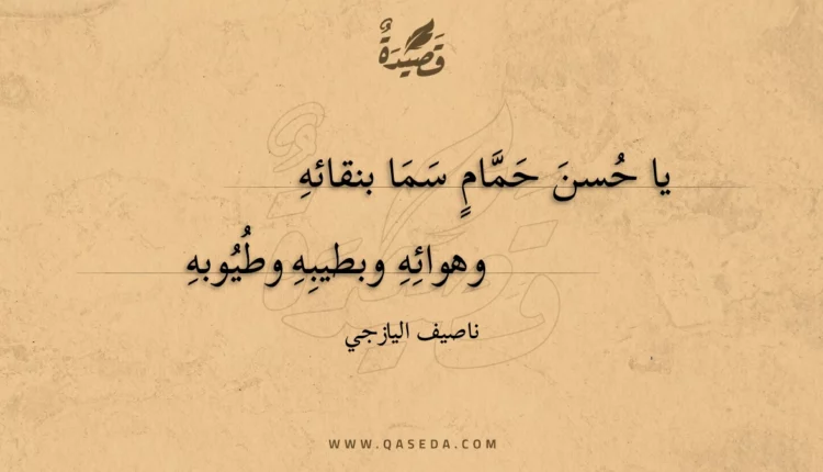 قصيدة يا حسن حمام سما بنقائه