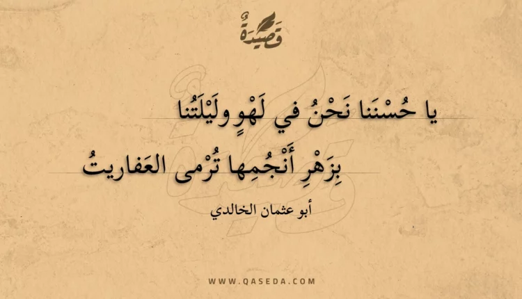 قصيدة يا حسننا نحن في لهو وليلتنا