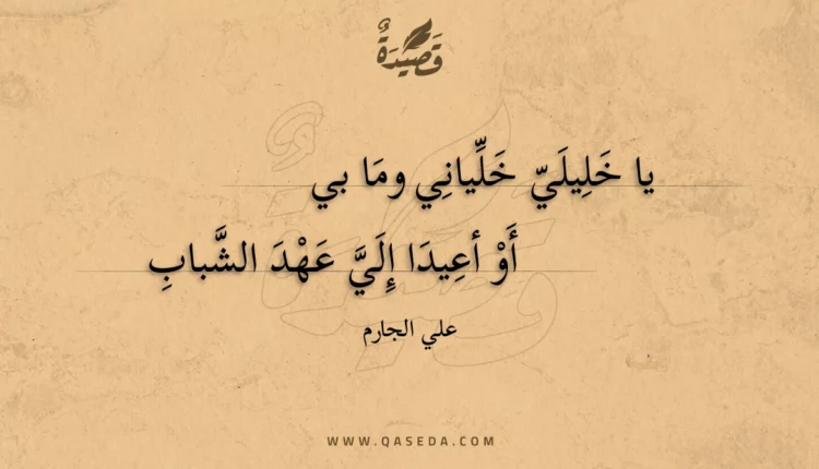 قصيدة يا خليلي خلياني وما بي