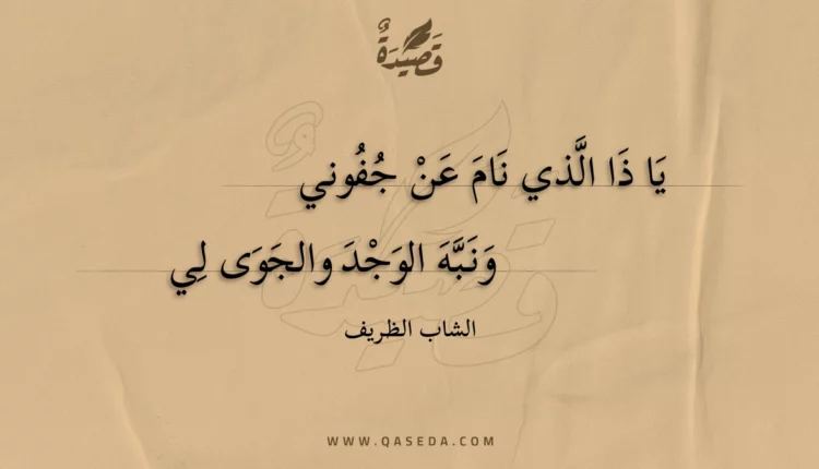 قصيدة يا ذا الذي نام عن جفوني