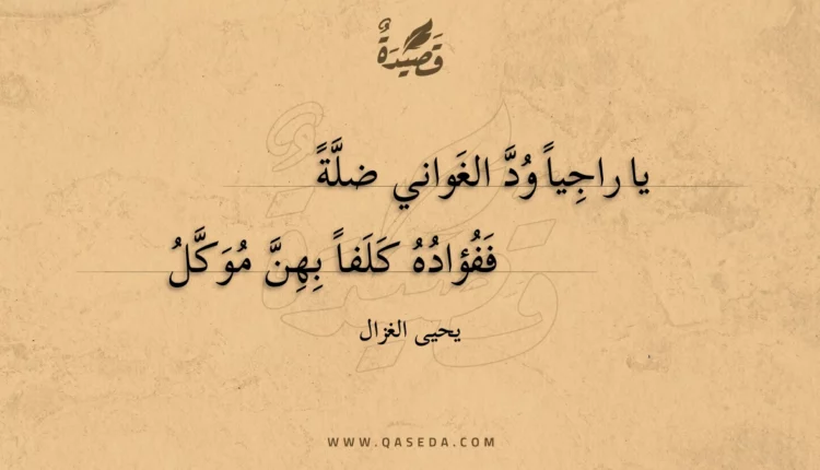 قصيدة يا راجيا ود الغواني ضلة