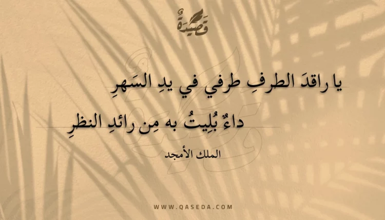 قصيدة يا راقد الطرف طرفي في يد السهر