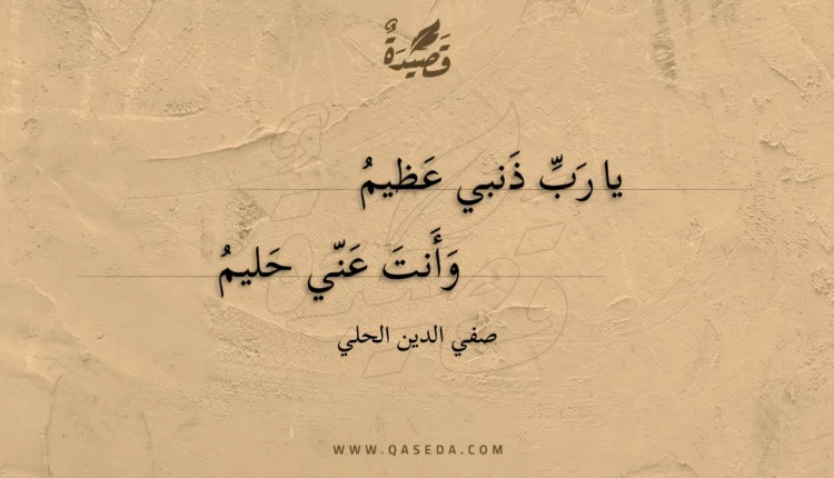 قصيدة يا رب ذنبي عظيم