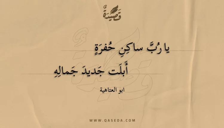 قصيدة يا رب ساكن حفرة