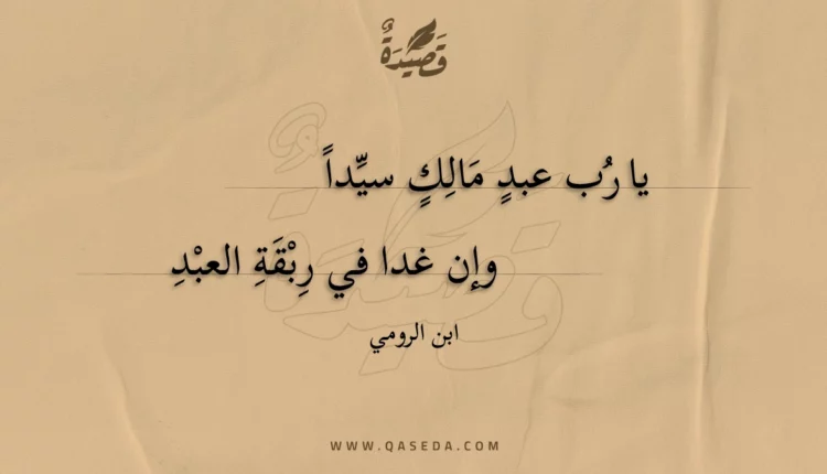 قصيدة يا رب عبد مالك سيدا