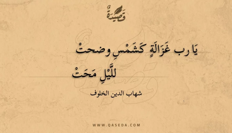 قصيدة يا رب غزالة كشمس وضحت