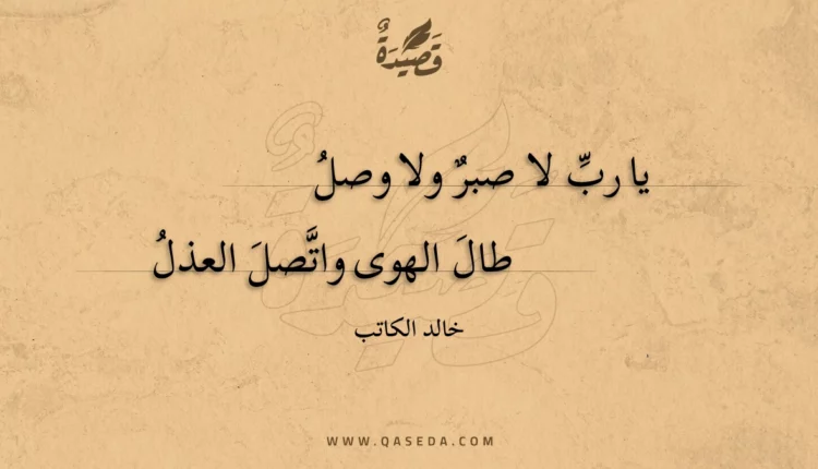 قصيدة يا رب لا صبر ولا وصل