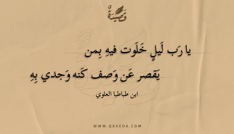 قصيدة يا رب ليل خلوت فيه بمن