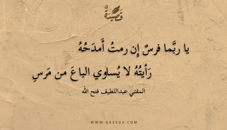 قصيدة يا ربما فرس إن رمت أمدحه