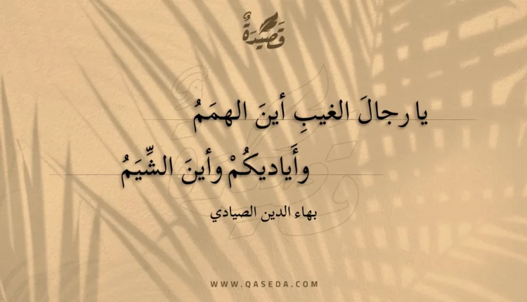 قصيدة يا رجال الغيب أين الهمم