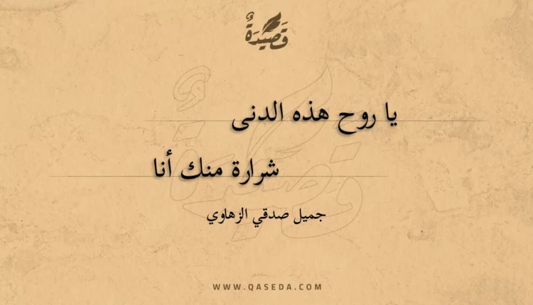 قصيدة يا روح هذه الدنى
