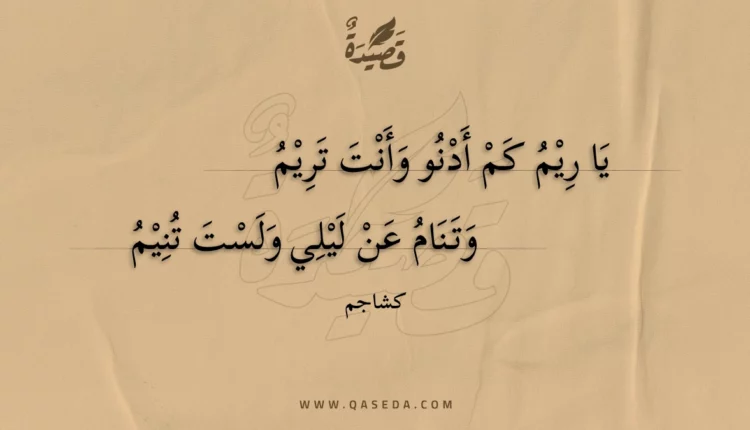 قصيدة يا ريم كم أدنو وأنت تريم