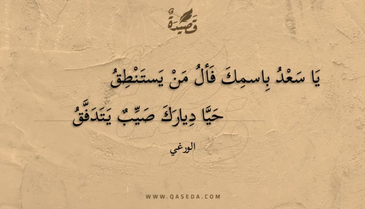 قصيدة يا سعد باسمك فأل من يستنطق