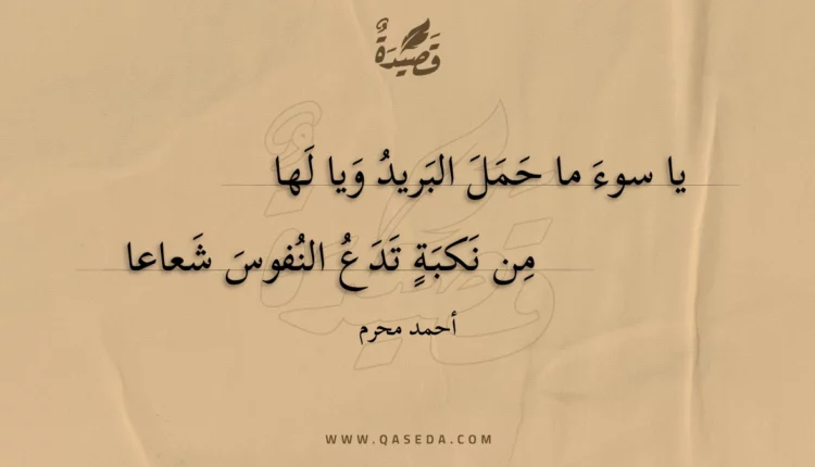 قصيدة يا سوء ما حمل البريد ويا لها