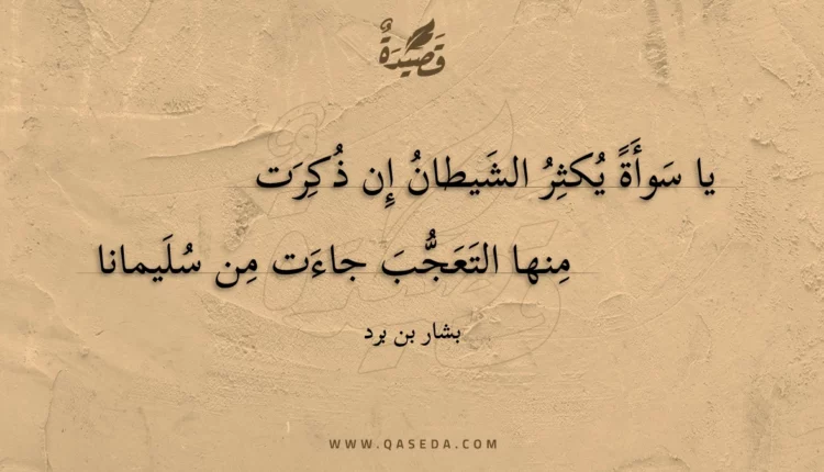 قصيدة يا سوأة يكثر الشيطان إن ذكرت