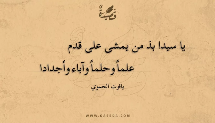 قصيدة يا سيدا بذ من يمشى على قدم