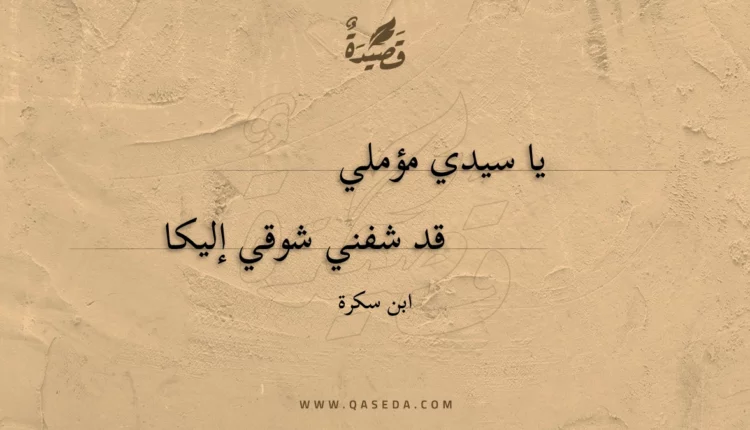 قصيدة يا سيدي مؤملي