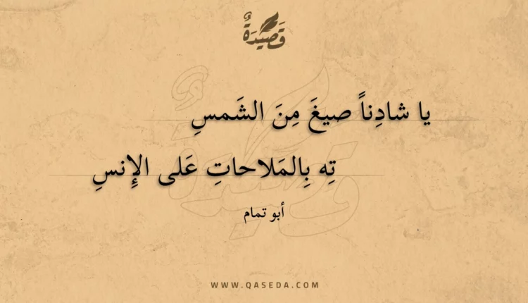 قصيدة يا شادنا صيغ من الشمس