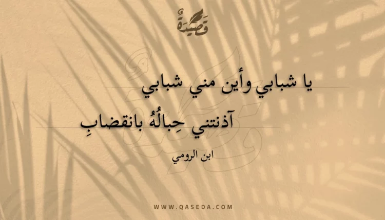 قصيدة يا شبابي وأين مني شبابي