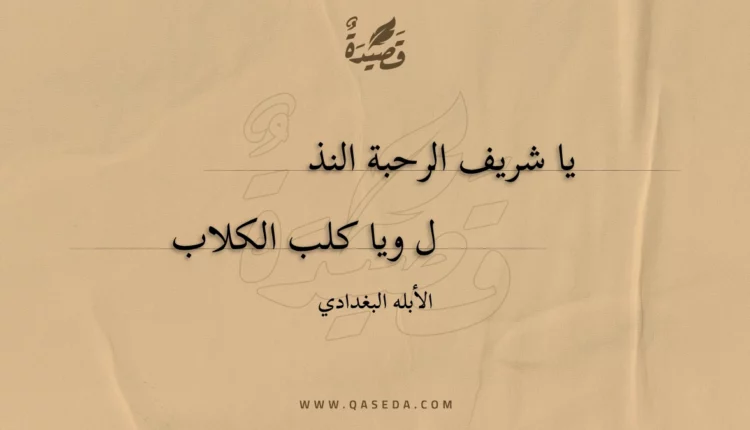 قصيدة يا شريف الرحبة النذل