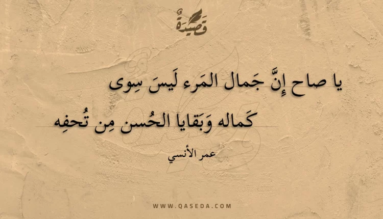 قصيدة يا صاح إن جمال المرء ليس سوى