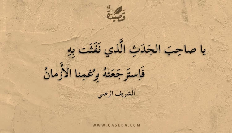 قصيدة يا صاحب الجدث الذي نفثت به