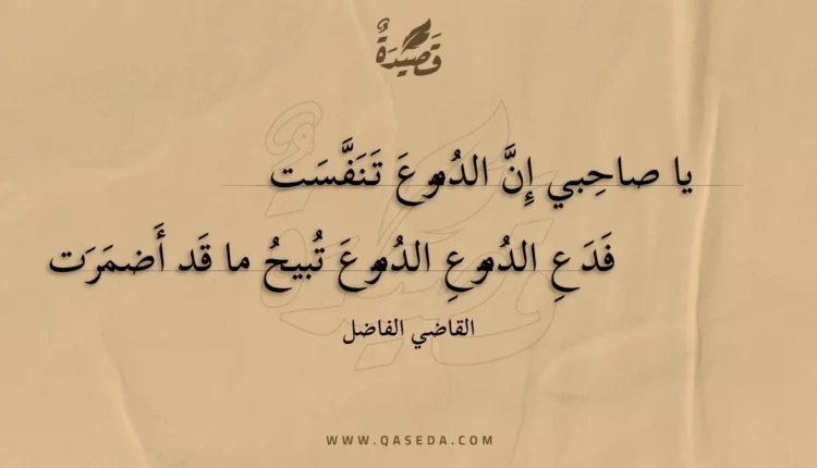 قصيدة يا صاحبي إن الدموع تنفست
