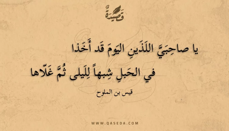 قصيدة يا صاحبي اللذين اليوم قد أخذا