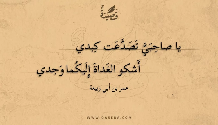 قصيدة يا صاحبي تصدعت كبدي