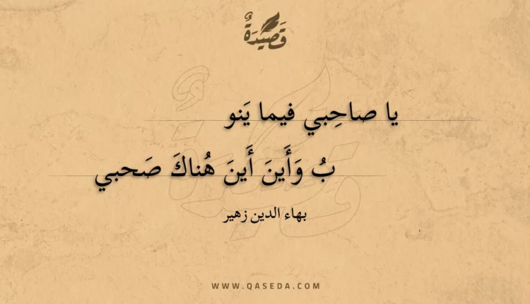 قصيدة يا صاحبي فيما ينو