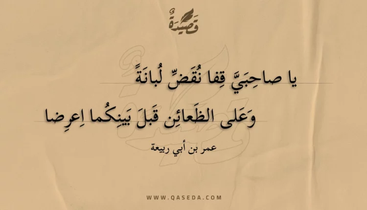 قصيدة يا صاحبي قفا نقض لبانة