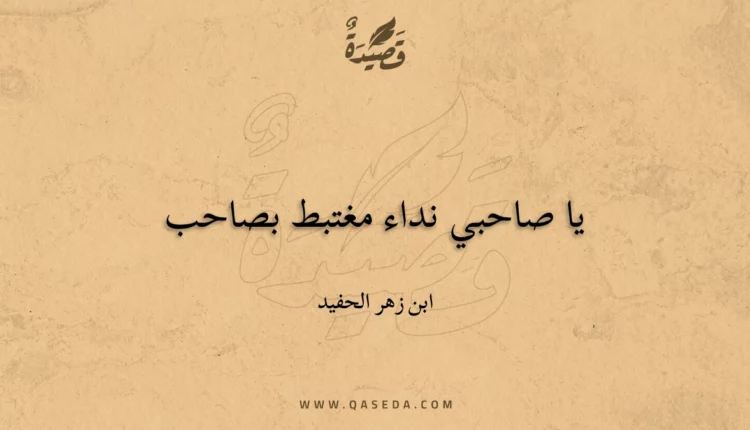 قصيدة يا صاحبي نداء مغتبط بصاحب