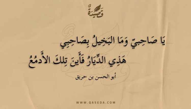 قصيدة يا صاحبي وما البخيل بصاحبي