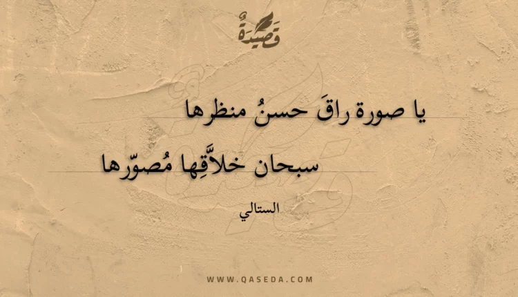 قصيدة يا صورة راق حسن منظرها