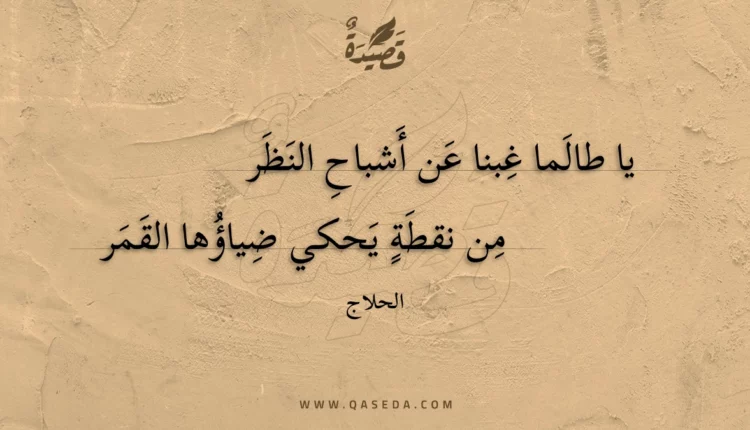 قصيدة يا طالما غبنا عن أشباح النظر
