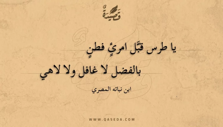 قصيدة يا طرس قبل امرئ فطن